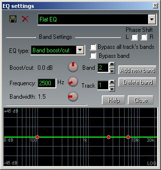(Picture) n-Track's EQ window (Picture) n-Track's EQ window