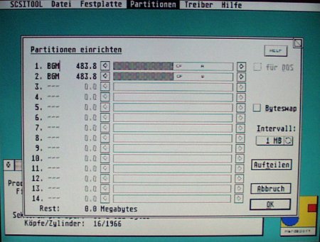 Mit Aufteilen werden die Partitionen automatisch vorgeschlagen Mit Aufteilen werden die Partitionen automatisch vorgeschlagen