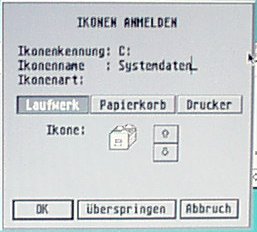 Anmelden einer Ikone auf dem Desktop Anmelden einer Ikone auf dem Desktop