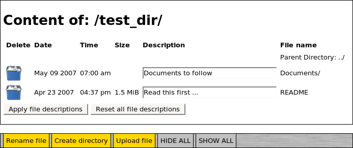 (Bild: Hauptschirm von PHP-HomeDir) (Bild: Hauptschirm von PHP-HomeDir)