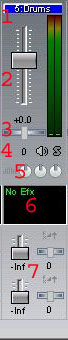 (Picture) A numbered mixer strip (Picture) A numbered mixer strip